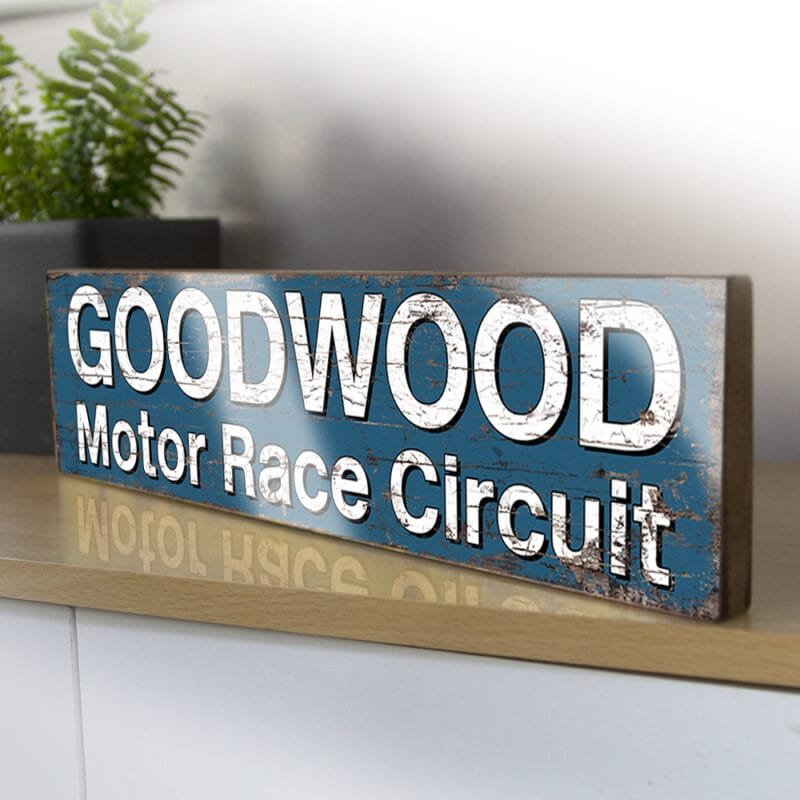 Goodwood Motor Circuit Vintage Style Sign - Capture the Thrill of Motorsport History