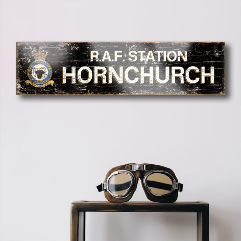 RAF Station Hornchurch Sign - Enhance Your Space with Vintage Aviation Appeal