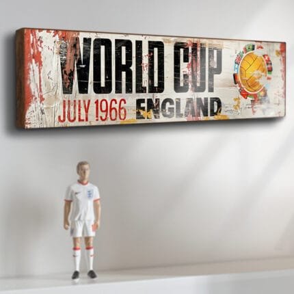 World Cup July 1966 England Wooden Sign