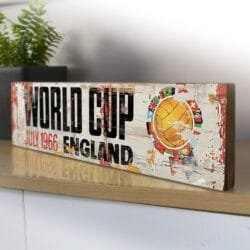 World Cup July 1966 England Wooden Sign