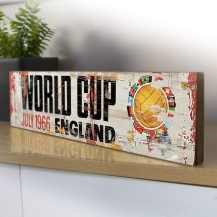 World Cup July 1966 England Wooden Sign