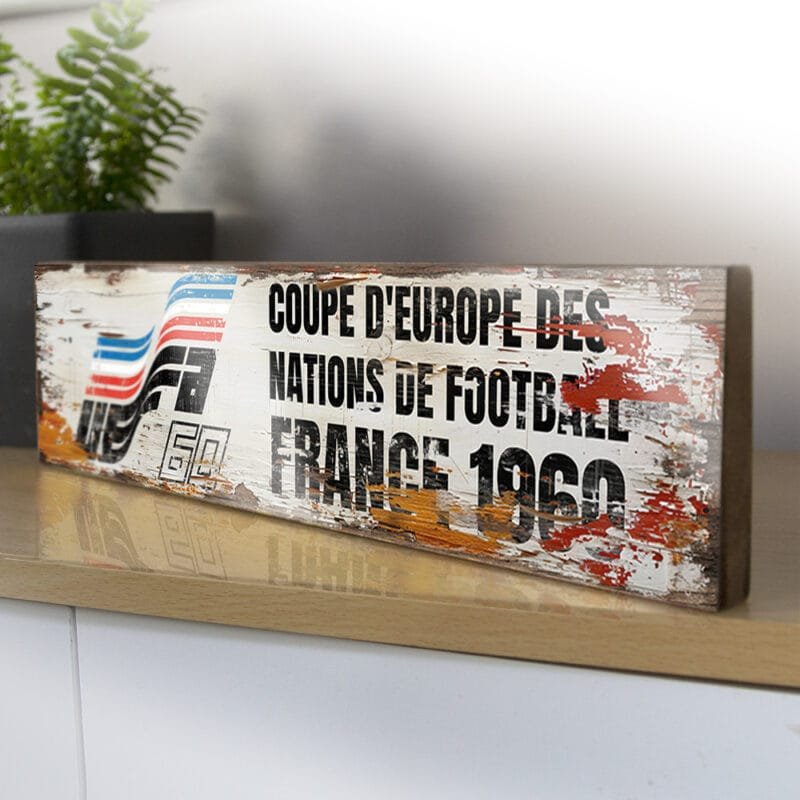 European Nations Cup Retro Style 1960 Wooden Sign