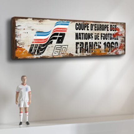 European Nations Cup Retro Style 1960 Wooden Sign