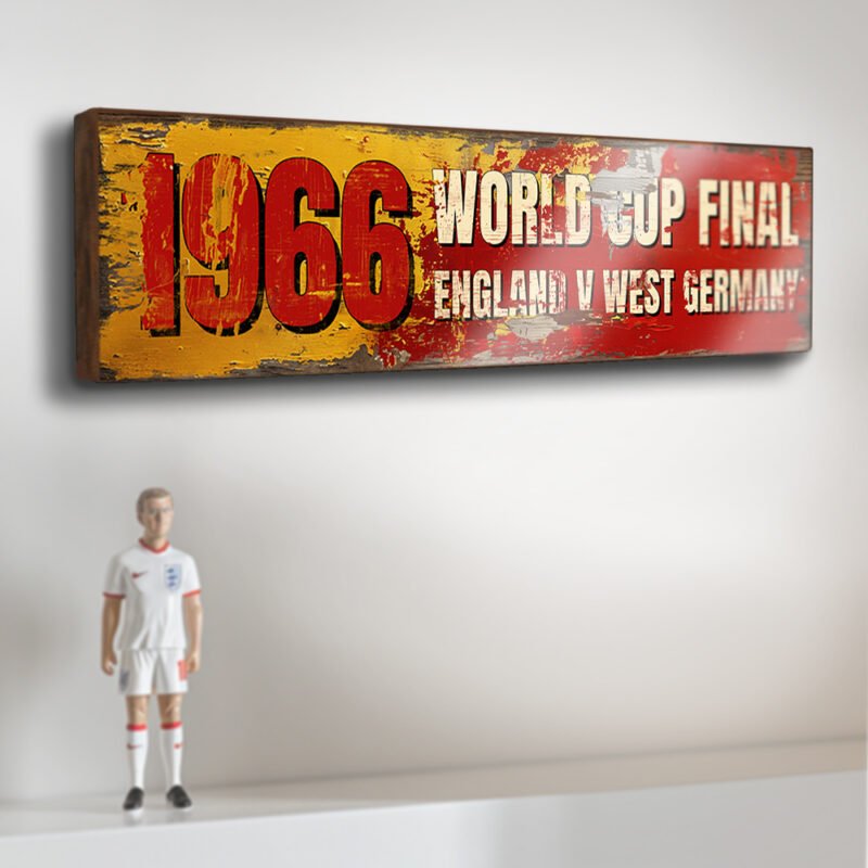 England World Cup Final 1966 Retro Style Handmade Sign