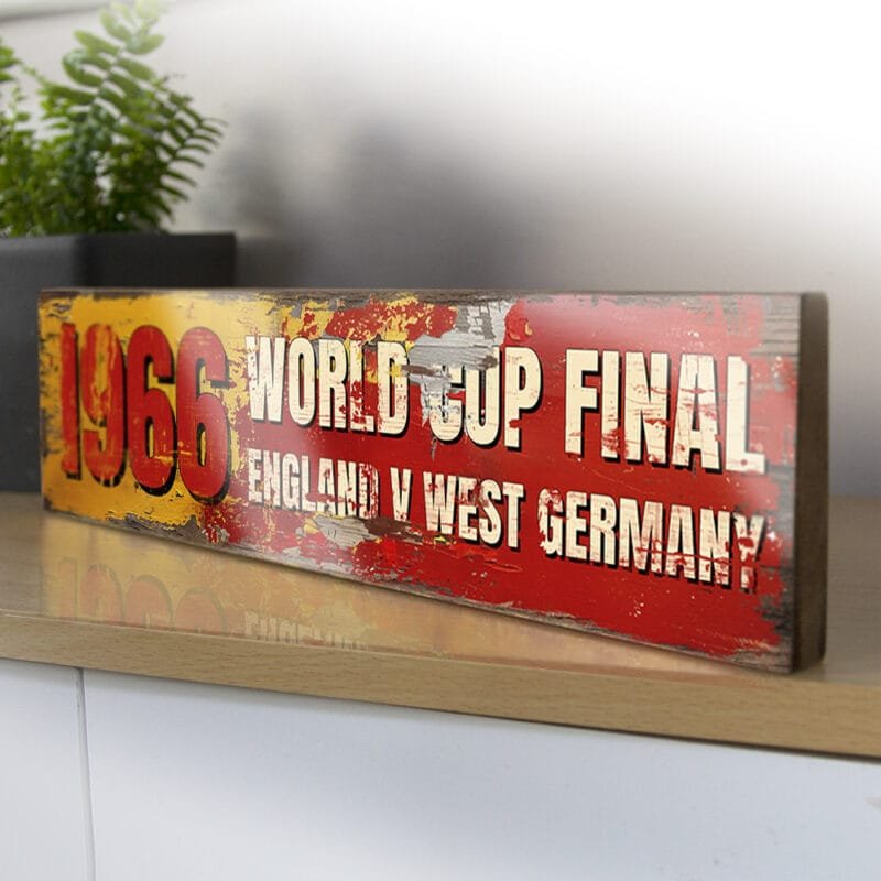 England World Cup Final 1966 Retro Style Handmade Sign