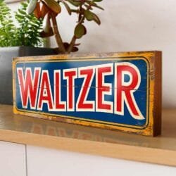 Retro Waltzer wooden sign for funfair-themed home decor